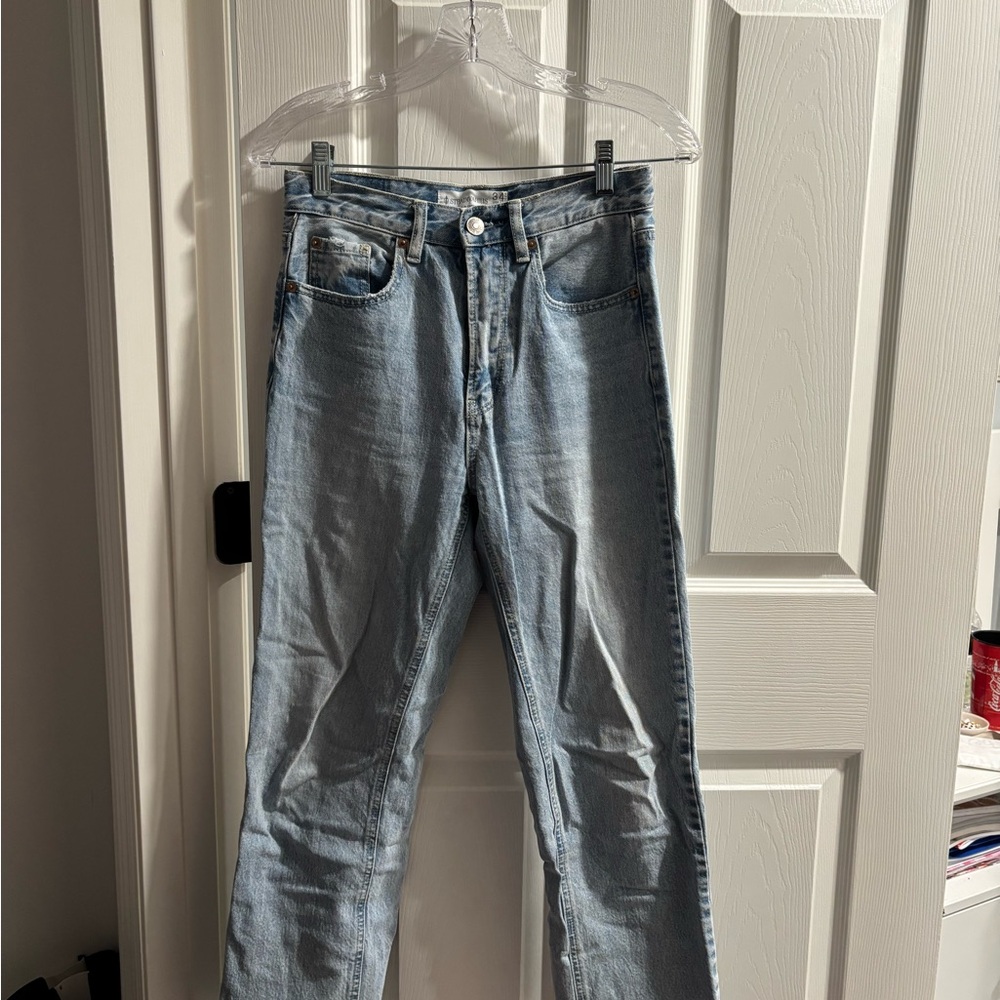 Stradivarius Blue Straight Leg Jeans